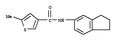 (9ci)-n-(2,3-二氢-1H-茚-5-基)-5-甲基-3-噻吩羧酰胺结构式_717856-83-2结构式