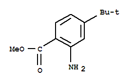 (9ci)-2-氨基-4-(1,1-二甲基乙基)-苯甲酸甲酯结构式_717879-44-2结构式