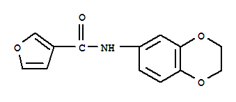 (9ci)-n-(2,3-二氢-1,4-苯并二噁英-6-基)-3-呋喃羧酰胺结构式_720702-76-1结构式