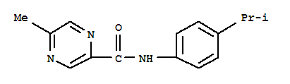 (9CI)-5-甲基-N-[4-(1-甲基乙基)苯基]-吡嗪羧酰胺结构式_721426-27-3结构式