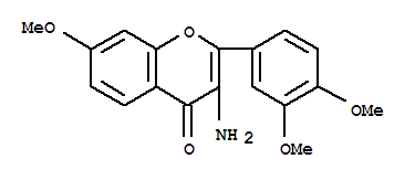 (9ci)-3-氨基-2-(3,4-二甲氧基苯基)-7-甲氧基-4H-1-苯并吡喃-4-酮结构式_72271-95-5结构式