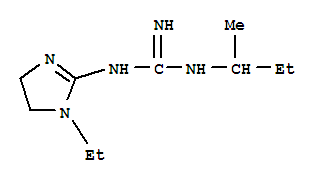 (9ci)-n-(1-乙基-4,5-二氢-1H-咪唑-2-基)-n-(1-甲基丙基)-胍结构式_724412-98-0结构式