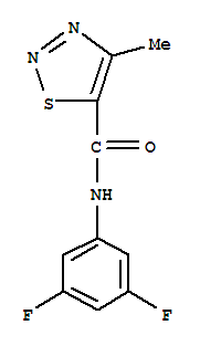 (9ci)-n-(3,5-二氟苯基)-4-甲基-1,2,3-噻二唑-5-羧酰胺结构式_724435-68-1结构式