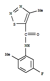 (9ci)-n-(5-氟-2-甲基苯基)-4-甲基-1,2,3-噻二唑-5-羧酰胺结构式_724436-02-6结构式