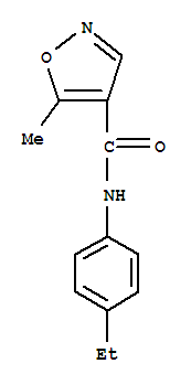 4-Isoxazolecarboxamide,n-(4-ethylphenyl)-5-methyl-(9ci)Structure,724436-18-4Structure 4-Isoxazolecarboxamide,n-(4-ethylphenyl)-5-methyl-(9ci) Structure,724436-18-4Structure