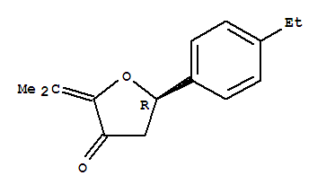 (5r)-(9ci)-5-(4-乙基苯基)二氢-2-(1-甲基亚乙基)-3(2H)-呋喃酮结构式_724477-84-3结构式