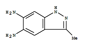 3-甲基-1H-吲唑-5,6-二胺结构式_724767-00-4结构式