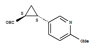 (1r,2r)-rel-2-(6-甲氧基-3-吡啶)-环丙烷羧醛结构式_724770-89-2结构式