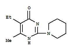 (9ci)-5-乙基-6-甲基-2-(1-哌啶基)-4(1H)-嘧啶酮结构式_727390-78-5结构式 (9ci)-5-乙基-6-甲基-2-(1-哌啶基)-4(1H)-嘧啶酮结构式_727390-78-5结构式