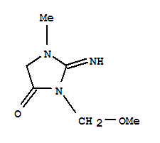 (9ci)-2-亚氨基-3-(甲氧基甲基)-1-甲基-4-咪唑啉酮结构式_727647-67-8结构式