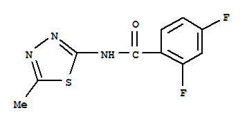 (9ci)-2,4-二氟-n-(5-甲基-1,3,4-噻二唑-2-基)-苯甲酰胺结构式_728009-78-7结构式
