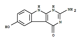 (9ci)-2-氨基-1,9-二氢-6-羟基-4H-嘧啶并[4,5-b]吲哚-4-酮结构式_728880-57-7结构式