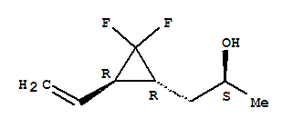 (alphas,1r,3r)-(9ci)-3-乙烯-2,2-二氟-alpha-甲基-环丙烷乙醇结构式_728894-77-7结构式