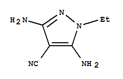3,5-二氨基-1-乙基-1H-吡唑-4-甲腈结构式_72943-61-4结构式