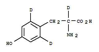 DL-酪氨酸-D3结构式_73036-42-7结构式