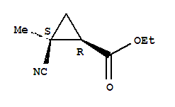 顺式-(9ci)-2-氰基-2-甲基-环丙烷羧酸乙酯结构式_73178-42-4结构式