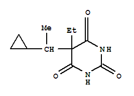 (5ci)-5-(1-环丙基乙基)-5-乙基-巴比妥酸结构式_732283-78-2结构式