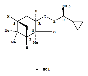 (alphaR,3aS,4S,6S,7aR)-alpha-环丙基六氢-3a,5,5-三甲基-4,6-甲桥-1,3,2-苯并二氧硼烷-2-甲胺盐酸盐 (1:1)结构式_732285-43-7结构式