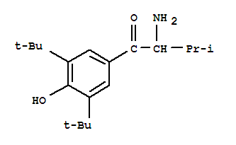 2-氨基-1-[3,5-双(1,1-二甲基乙基)-4-羟基苯基]-3-甲基-1-丁酮结构式_733696-50-9结构式