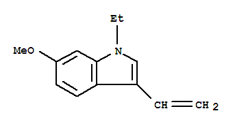 (9ci)-3-乙烯-1-乙基-6-甲氧基-1H-吲哚结构式_733747-58-5结构式