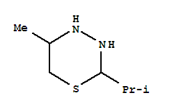 (9ci)-四氢-5-甲基-2-(1-甲基乙基)-2H-1,3,4-噻二嗪结构式_73419-21-3结构式