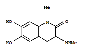 (9ci)-3,4-二氢-6,7-二羟基-1-甲基-3-(甲基氨基)-2(1H)-喹啉酮结构式_734468-46-3结构式