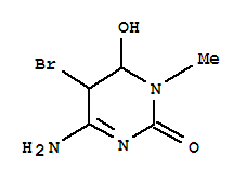 反式-(9ci)-4-氨基-5-溴-5,6-二氢-6-羟基-1-甲基-2(1H)-嘧啶酮结构式_734489-50-0结构式
