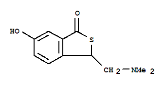 (9ci)-3-[(二甲基氨基)甲基]-6-羟基-苯并[c]噻吩-1(3h)-酮结构式_735226-35-4结构式