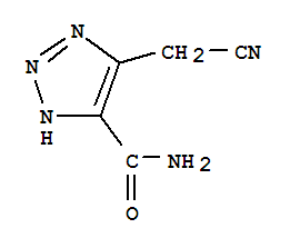 (9ci)-5-(氰基甲基)-1H-1,2,3-噻唑-4-羧酰胺结构式_73591-49-8结构式