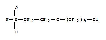 2-[(8-氯-1,1,2,2,3,3,4,4,5,5,6,6,7,7,8,8-十六氟辛基)氧基]-1,1,2,2-四氟乙烷磺酰氯结构式_73606-15-2结构式