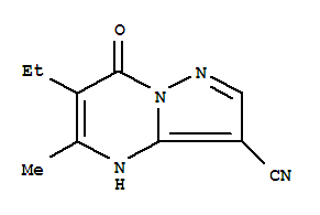 (9CI)-6-乙基-4,7-二氢-5-甲基-7-氧代-吡唑并[1,5-a]嘧啶-3-甲腈结构式_736964-77-5结构式