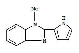 (9ci)-1-甲基-2-(1H-吡咯-2-基)-1H-苯并咪唑结构式_73725-25-4结构式