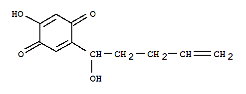 (9ci)-2-羟基-5-(1-羟基-4-戊烯基)-2,5-环己二烯-1,4-二酮结构式_73827-93-7结构式