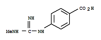 (9ci)-4-[[亚氨基(甲基氨基)甲基]氨基]-苯甲酸结构式_738523-12-1结构式