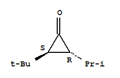 (2s,3r)-(9ci)-2-(1,1-二甲基乙基)-3-(1-甲基乙基)-环丙烷酮结构式_738587-98-9结构式