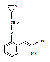 4-(2-环氧乙烷甲氧基)-1H-吲哚-2-甲腈结构式_73907-82-1结构式