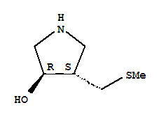 (3r,4s)-(9ci)-4-[(甲基硫代)甲基]-3-吡咯烷醇结构式_740082-19-3结构式