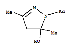 (9ci)-1-乙酰基-4,5-二氢-3,5-二甲基-1H-吡唑-5-醇结构式_74102-37-7结构式