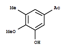 (9ci)-1-(3-羟基-4-甲氧基-5-甲基苯基)-乙酮结构式_741264-99-3结构式