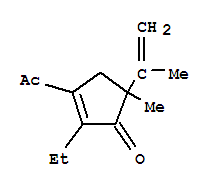 (9ci)-3-乙酰基-2-乙基-5-甲基-5-(1-甲基乙烯)-2-环戊烯-1-酮结构式_741694-90-6结构式