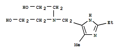 (9ci)-2,2-[[(2-乙基-5-甲基-1H-咪唑-4-基)甲基]亚氨基]双-乙醇结构式_745744-48-3结构式