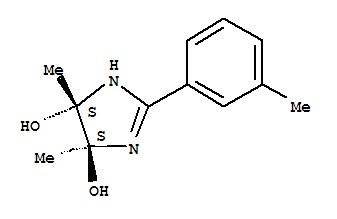 反式-(9ci)-4,5-二氢-4,5-二甲基-2-(3-甲基苯基)-1H-咪唑-4,5-二醇结构式_746552-76-1结构式