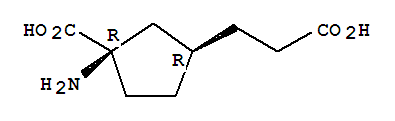 顺式-(9ci)-3-氨基-3-羧基-环戊烷丙酸结构式_746582-42-3结构式
