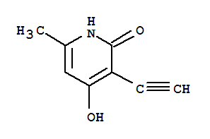 (9ci)-3-乙炔-4-羟基-6-甲基-2(1H)-吡啶酮结构式_74697-15-7结构式