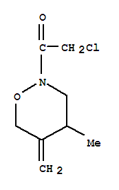 (9ci)-2-(氯乙酰基)四氢-4-甲基-5-亚甲基-2H-1,2-噁嗪结构式_74776-49-1结构式