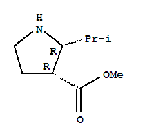 (2r,3r)-rel-(9ci)-2-(1-甲基乙基)-3-吡咯烷羧酸甲酯结构式_748777-16-4结构式