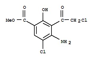 (9ci)-4-氨基-5-氯-3-(氯乙酰基)-2-羟基-苯甲酸甲酯结构式_748788-36-5结构式