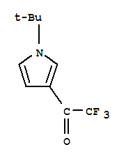 (9ci)-1-[1-(1,1-二甲基乙基)-1H-吡咯-3-基]-2,2,2-三氟-乙酮结构式_74889-36-4结构式