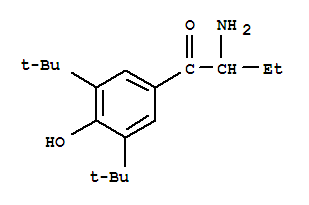 2-氨基-1-[3,5-双(1,1-二甲基乙基)-4-羟基苯基]-1-丁酮结构式_750525-29-2结构式