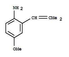 (9ci)-4-甲氧基-2-(2-甲基-1-丙烯基)-苯胺结构式_750597-51-4结构式